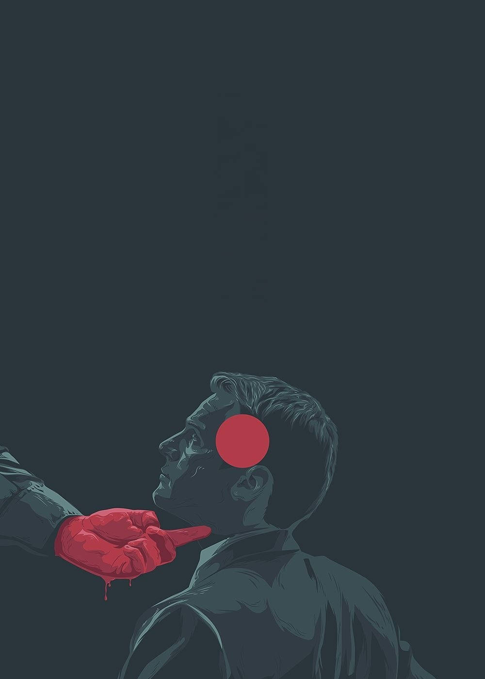 Mindhunter, red circle, red gloved hand, HD Phone Wallpaper
