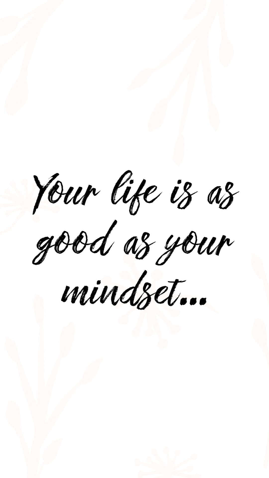 Mindset, black brush script, white background, Full HD Phone Wallpaper