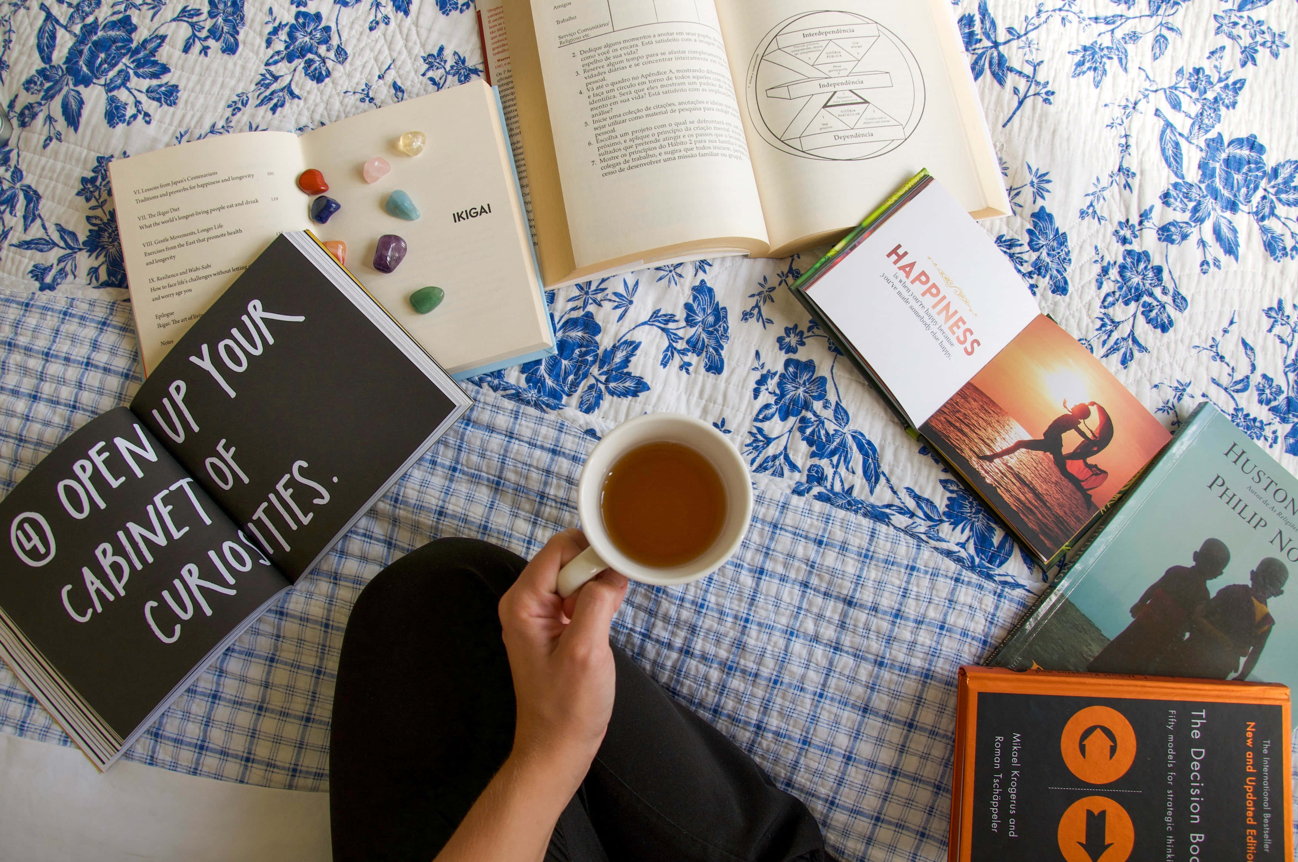 Mindset, tea cup, bedspread, 4K Desktop Wallpaper