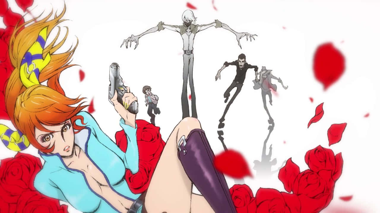Fujiko Mine, anime, orange hair, HD Desktop Wallpaper