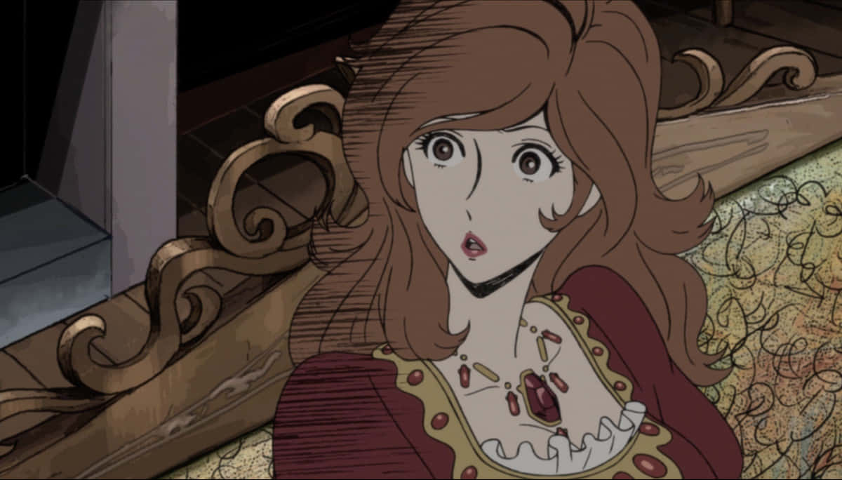 Fujiko Mine, anime portrait, brown hair, SD Desktop Wallpaper
