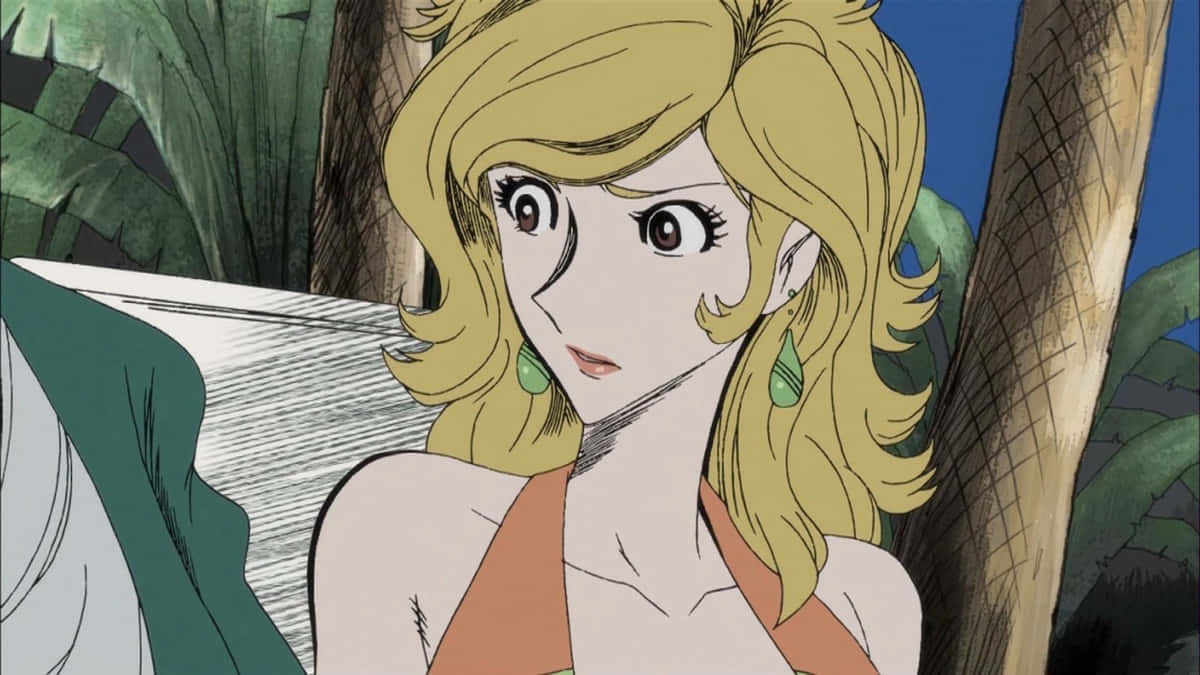 Fujiko Mine, anime portrait, blonde anime woman, SD Desktop Wallpaper