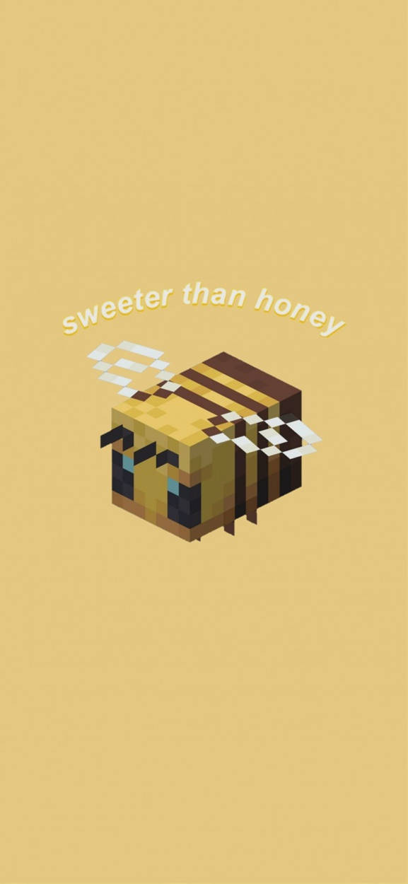 Minecraft, bee mob, pixelated, SD Phone Wallpaper