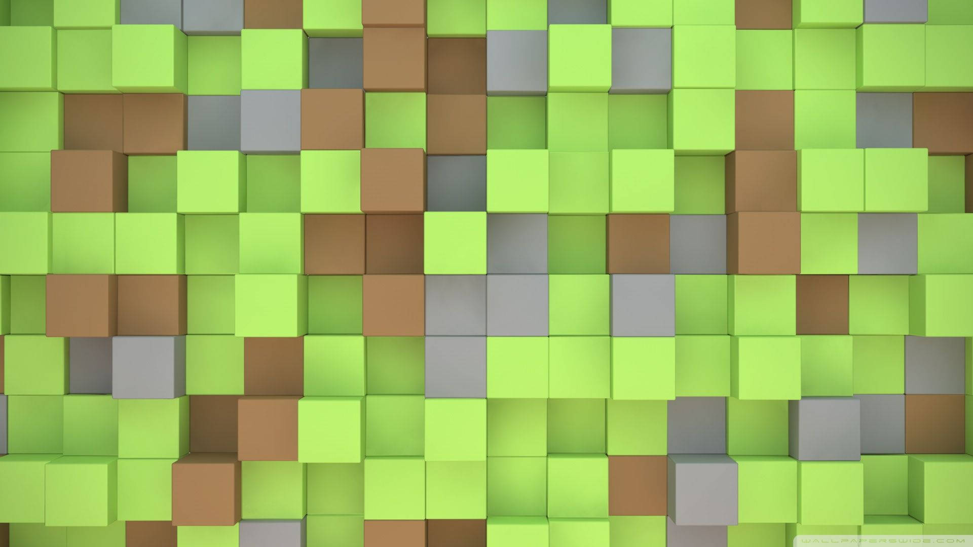 Minecraft, lime green, brown, Full HD Desktop Wallpaper