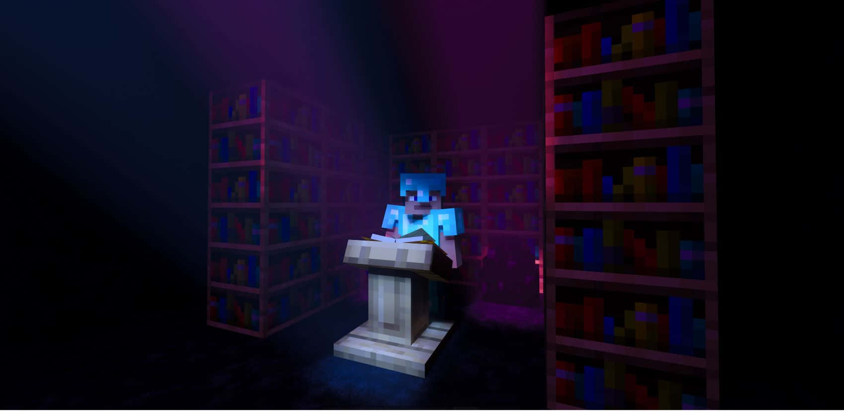 Minecraft, Minecraft character, stone desk, HD Desktop Wallpaper