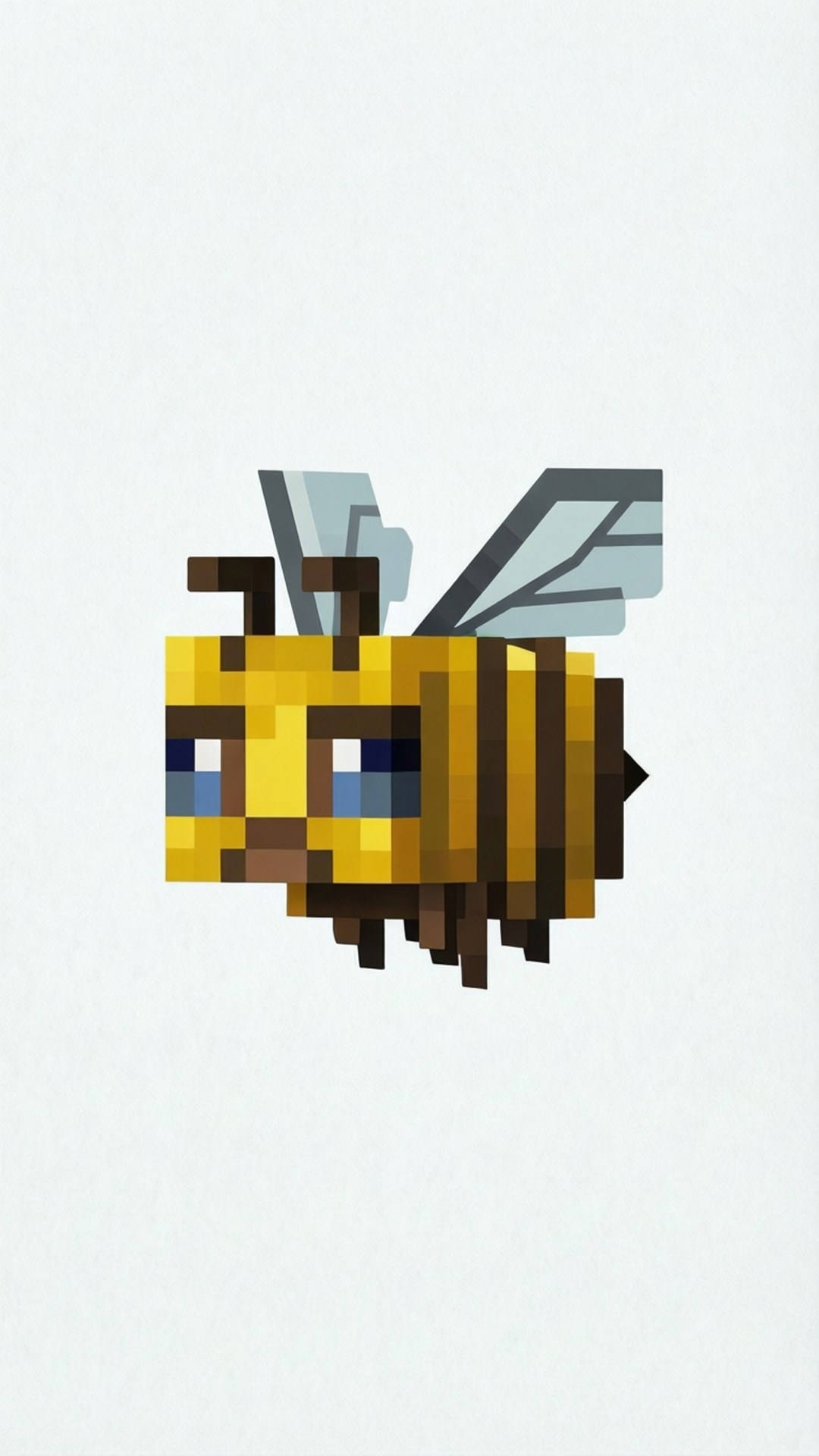 Minecraft bee, yellow and black stripes, blue eyes, Full HD Phone Wallpaper