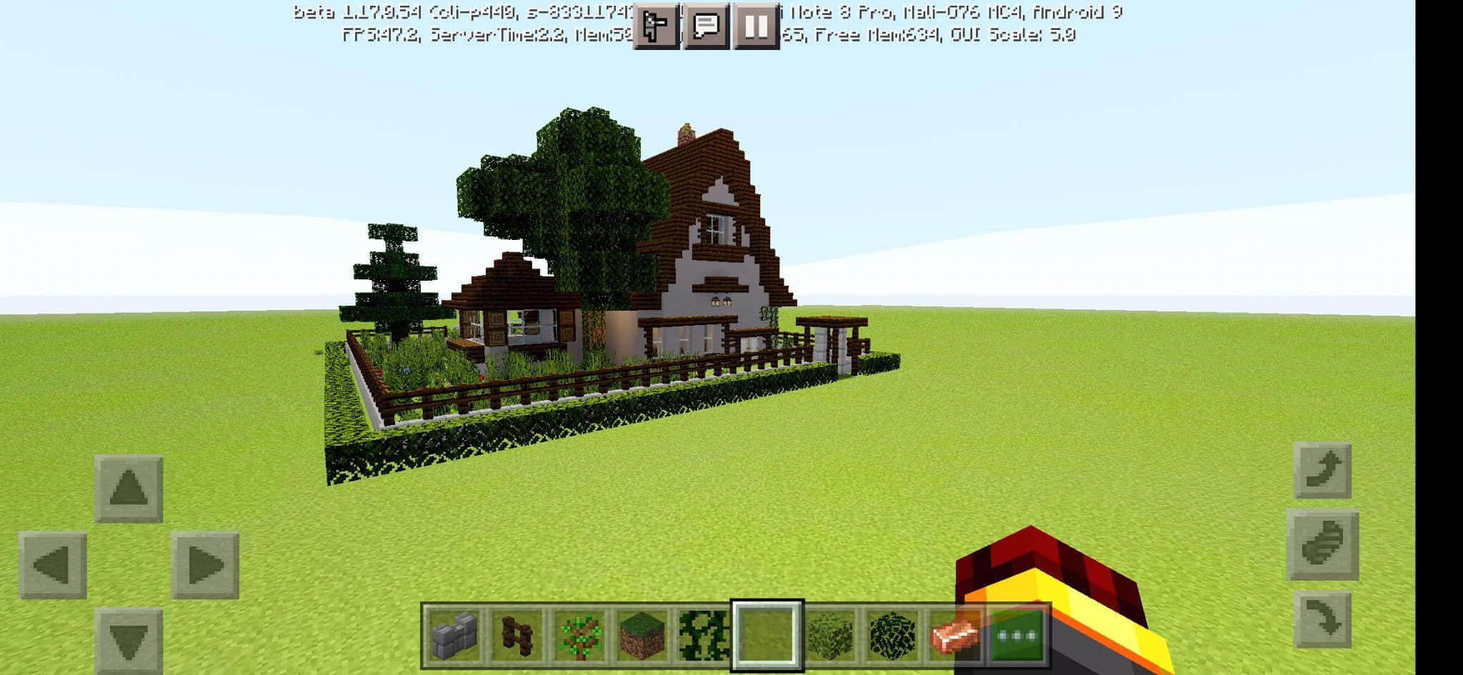 Minecraft Building, Sunset, brown roof, Full HD Desktop Wallpaper