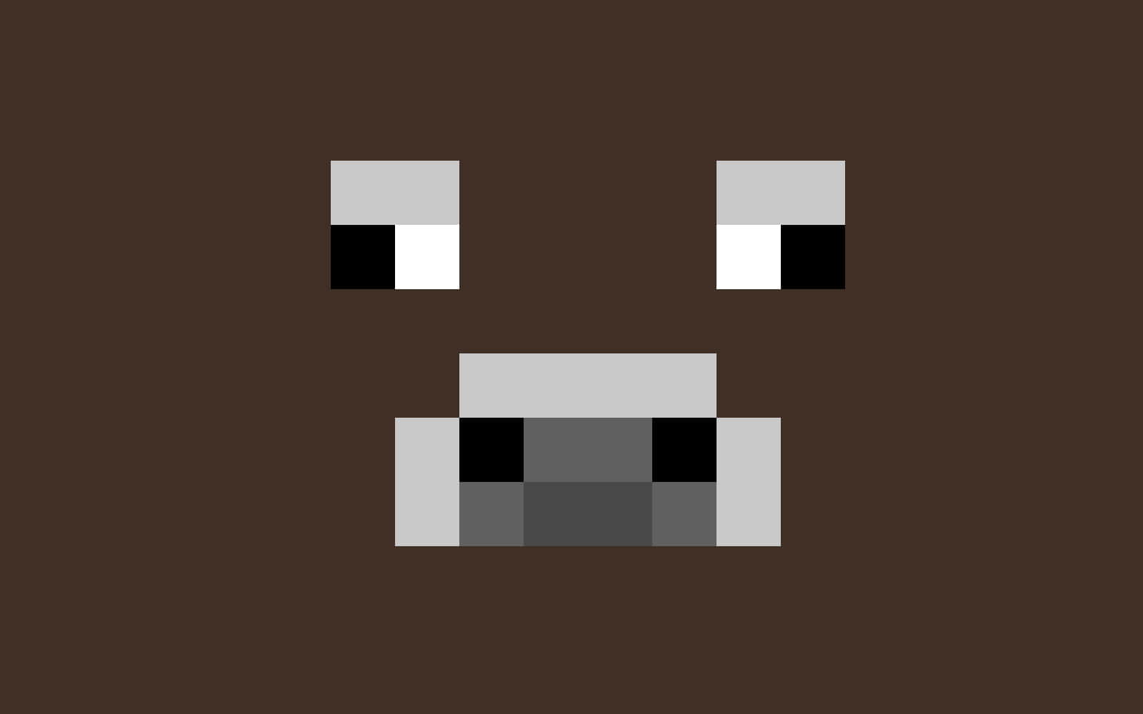 Minecraft Cow, pixelated face, wide eyes, HD Desktop Wallpaper