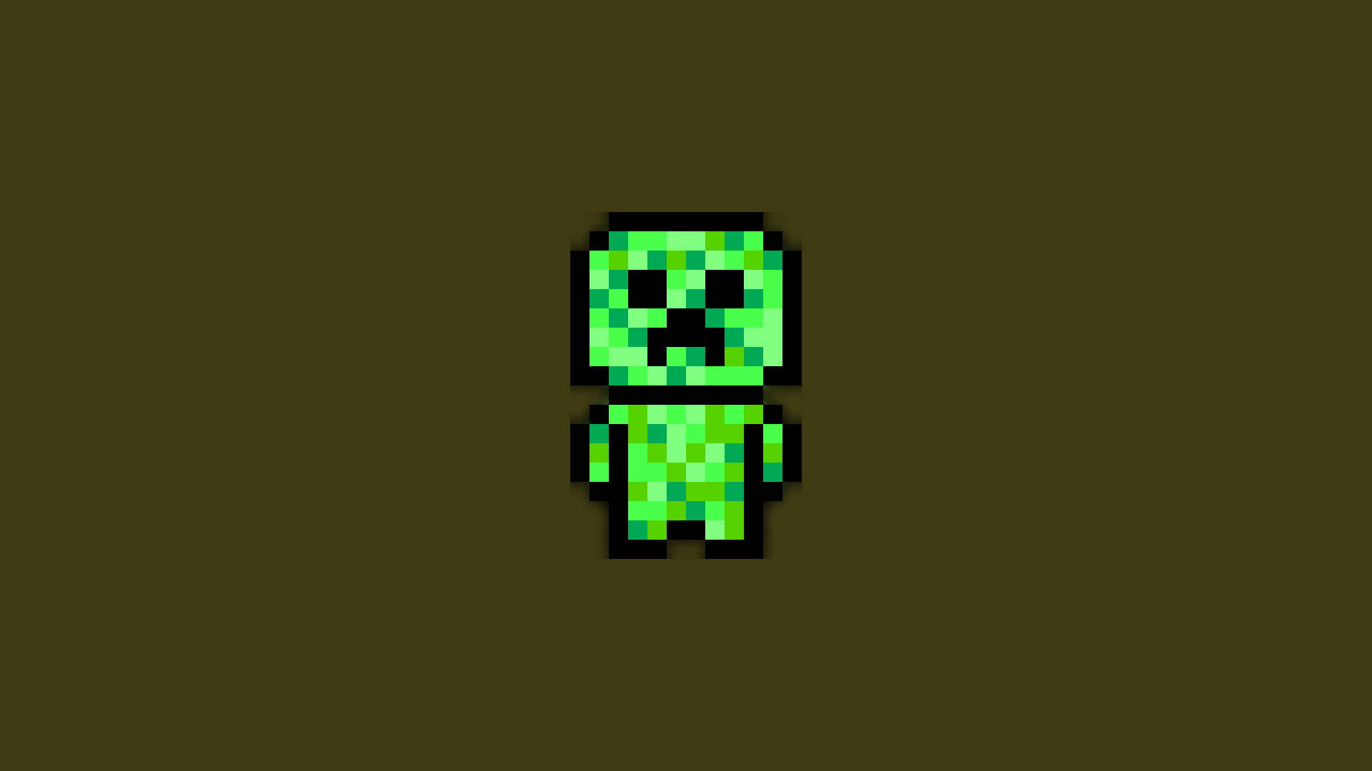 Minecraft Creeper, pixelated, green, Full HD Desktop Wallpaper