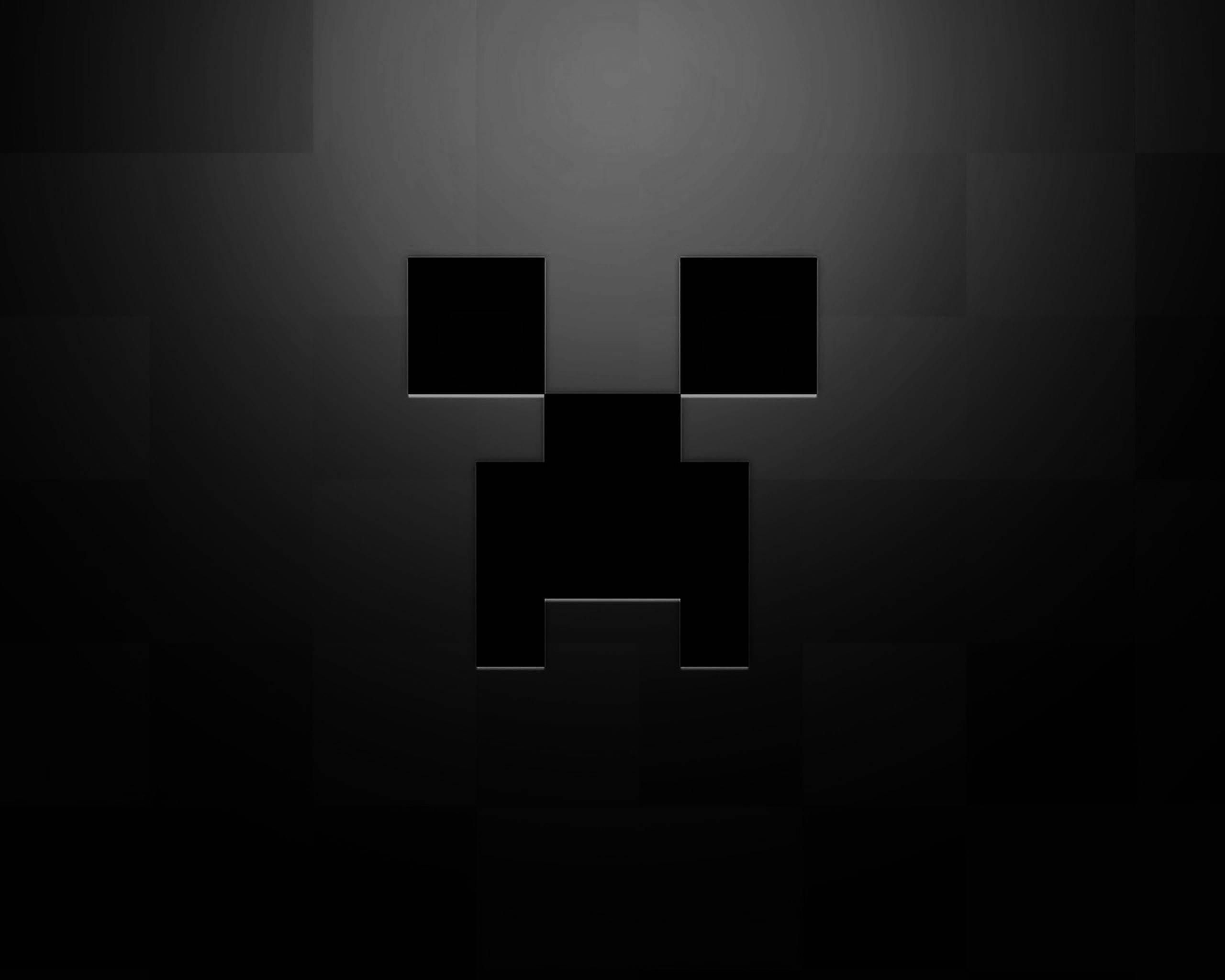 Minecraft Creeper, black, pixelated, 2K Desktop Wallpaper