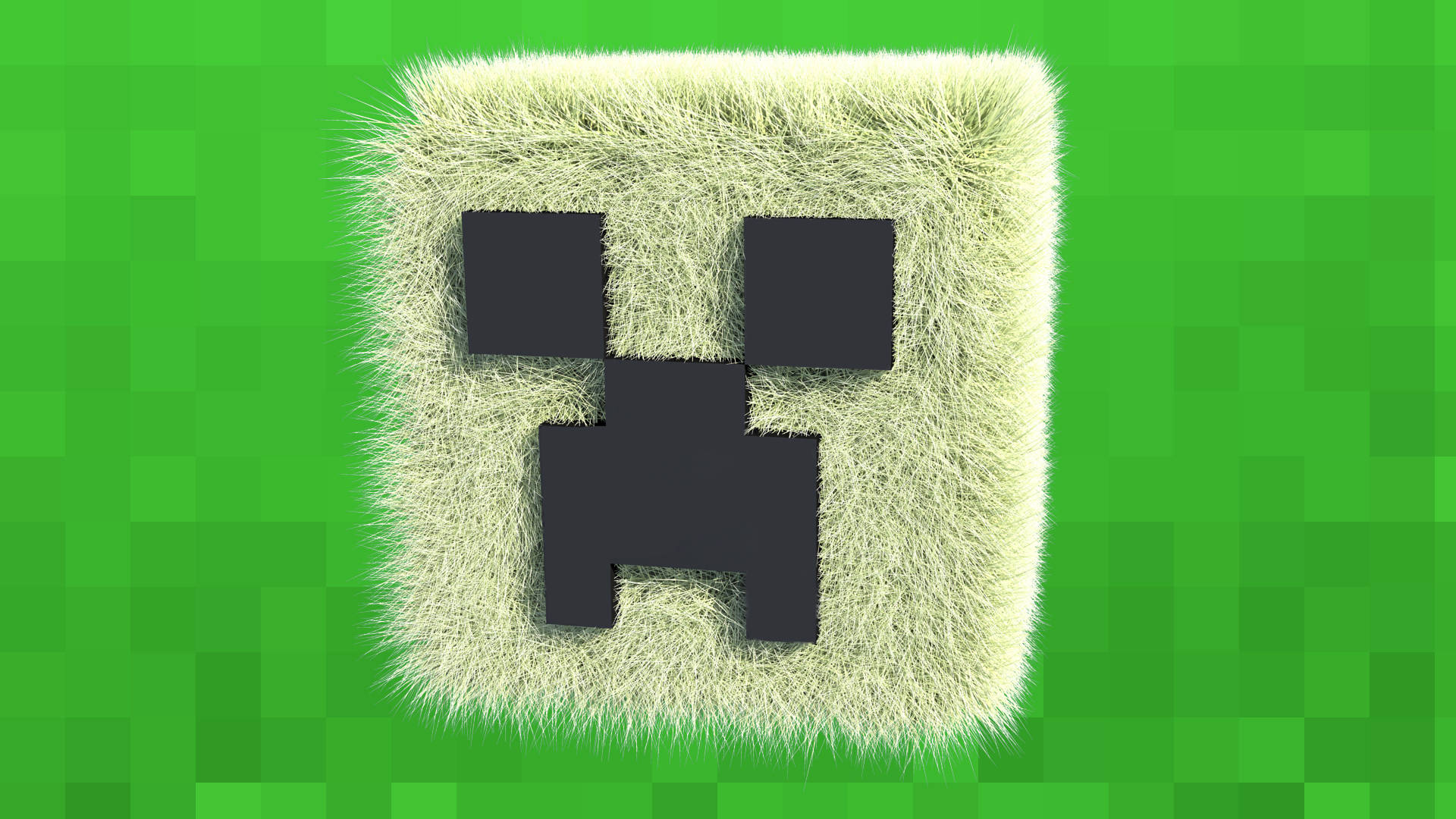 Minecraft Creeper, green creeper, pixelated, Full HD Desktop Wallpaper