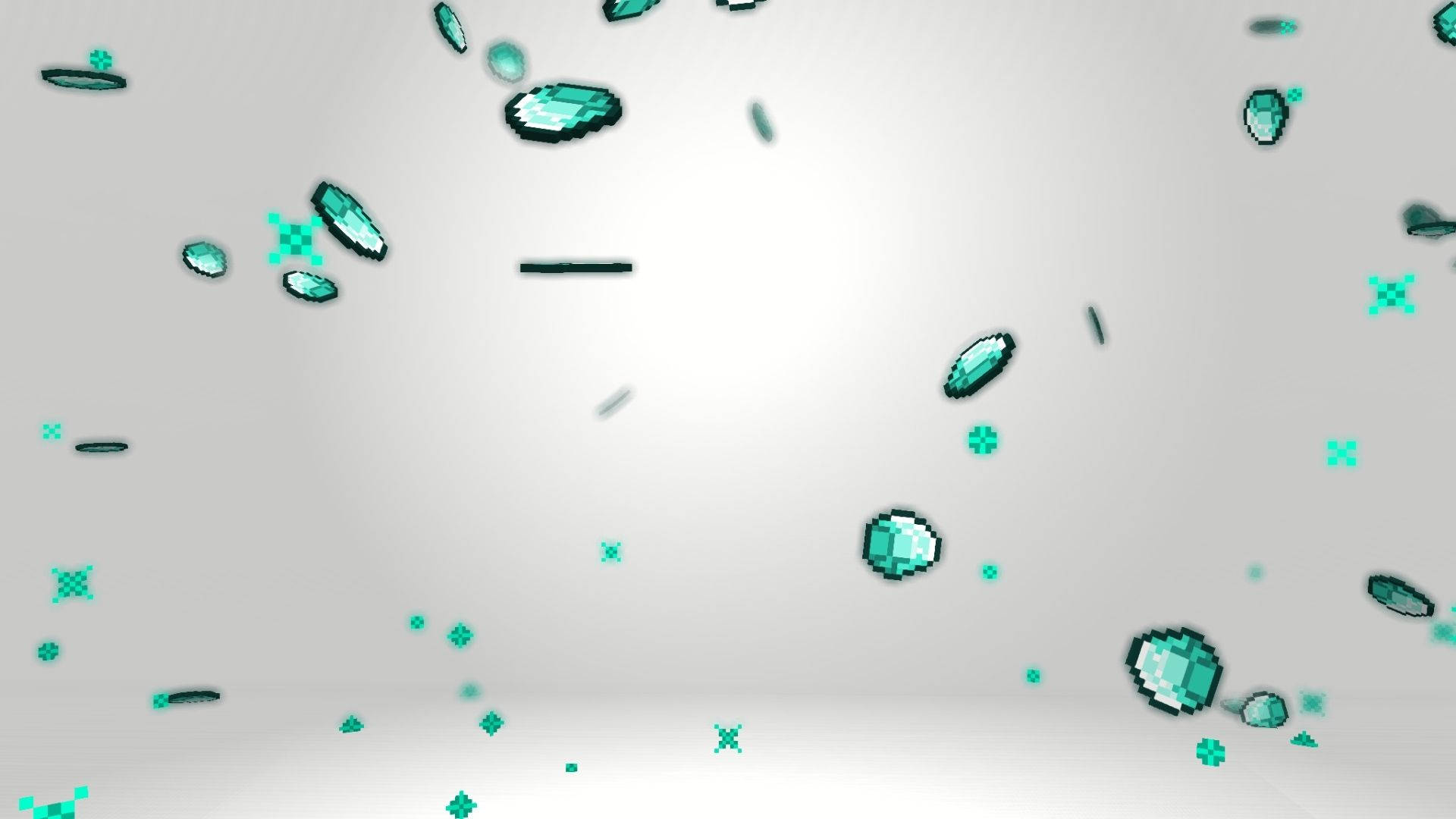 Minecraft Diamond, teal, crosses, Full HD Desktop Wallpaper