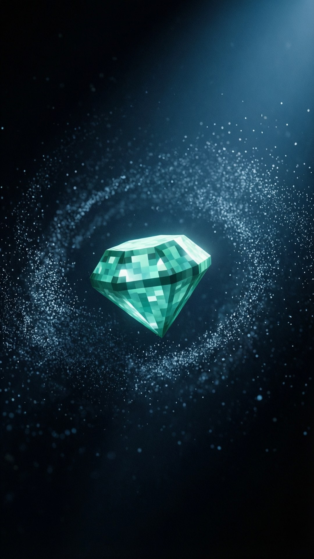 diamond, teal, pixelated, Full HD Phone Wallpaper