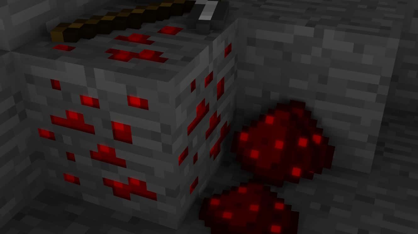 Minecraft, netherrack block, redstone dust, HD Desktop Wallpaper