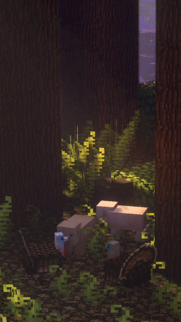 Minecraft, pig, player character, SD Phone Wallpaper