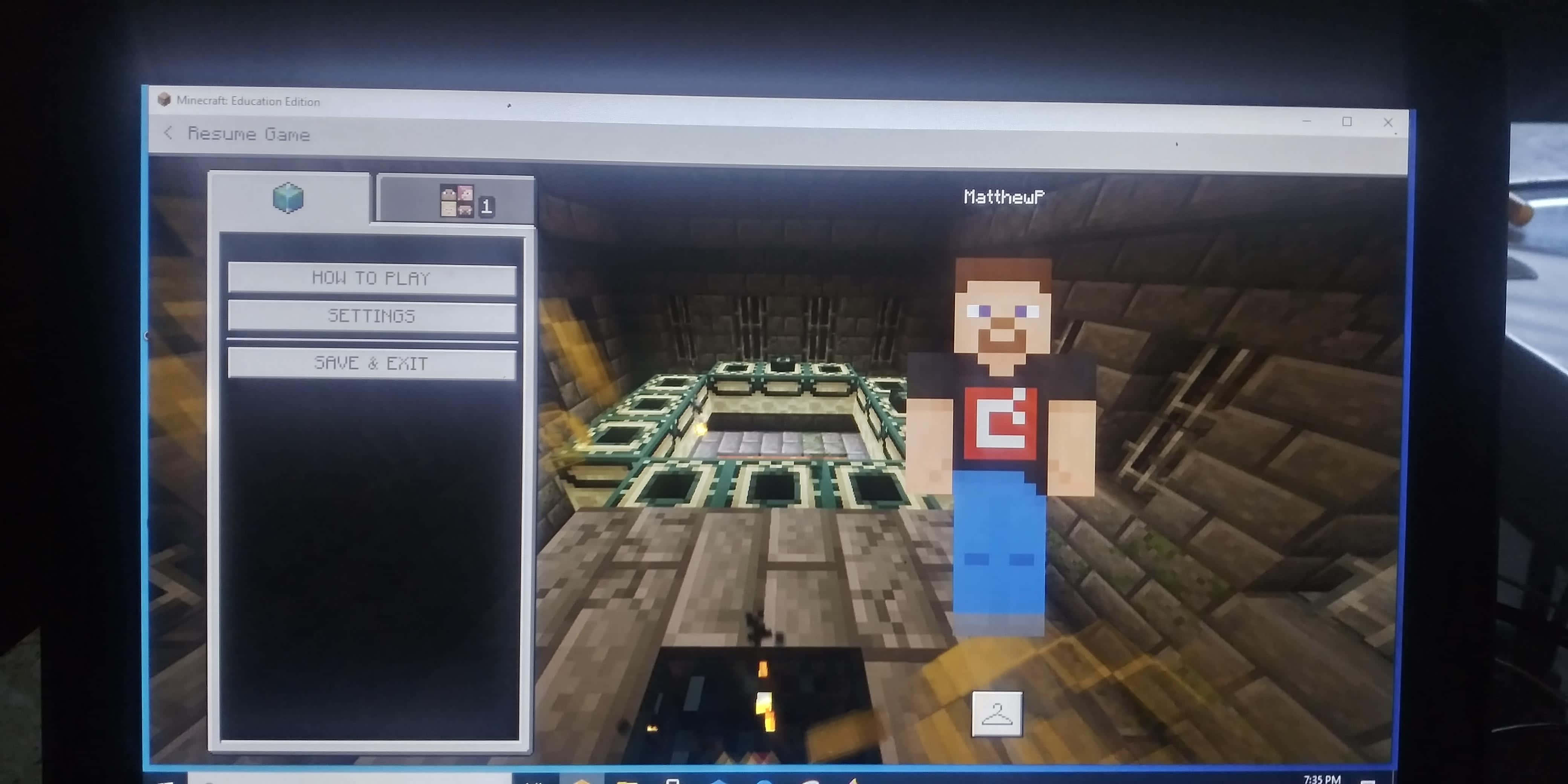 Minecraft Education Edition, player character, wooden structure, 4K Desktop Wallpaper