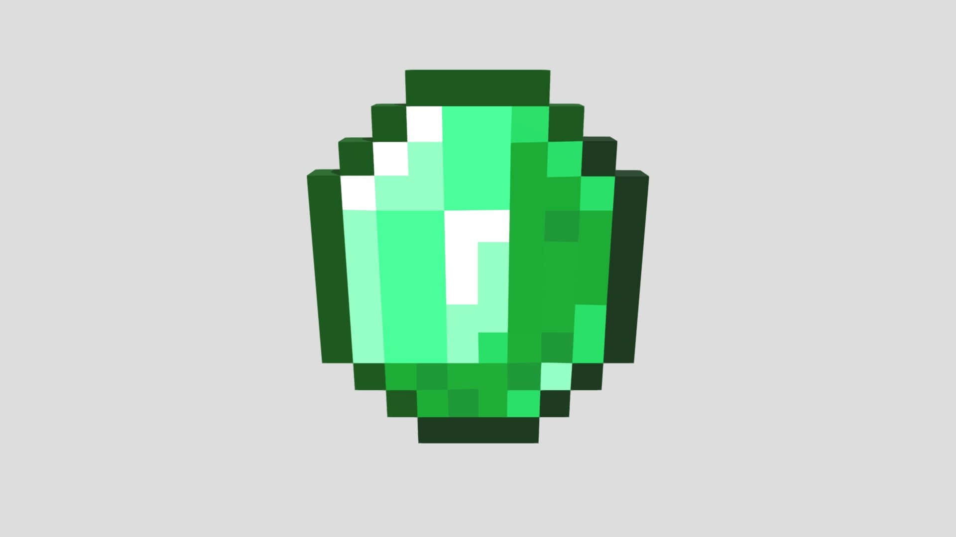 Minecraft, emerald gem, pixelated, Full HD Desktop Wallpaper