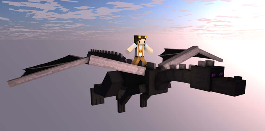 Minecraft, Ender Dragon, black dragon, SD Desktop Wallpaper