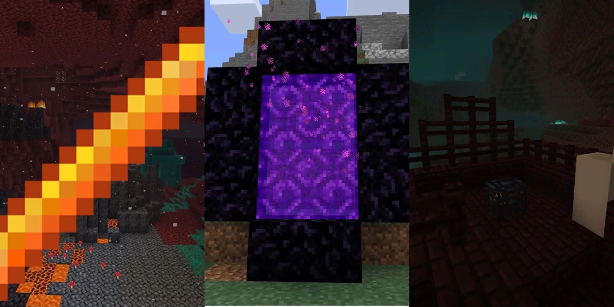 Minecraft, blaze farming, lava flow, Full HD Desktop Wallpaper