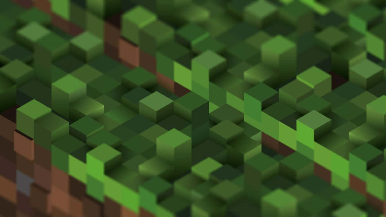Minecraft, grass block, green cubes, SD Desktop Wallpaper