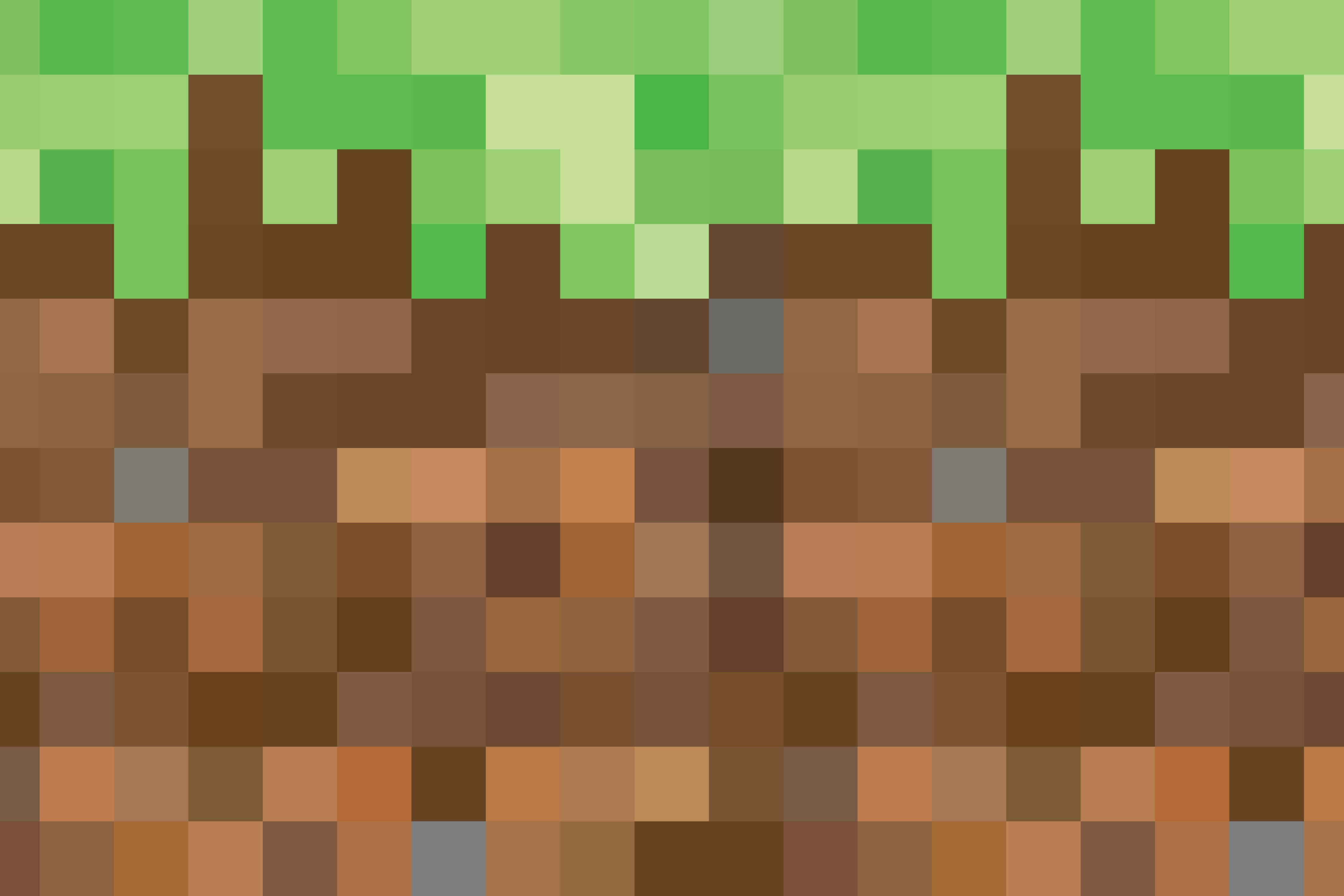 Minecraft Grass, grass blocks, dirt blocks, 4K Desktop Wallpaper