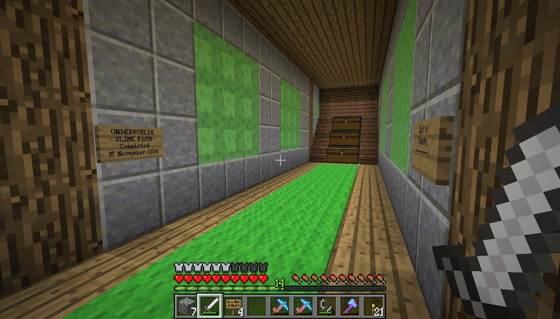 Minecraft, slime farm, green slime blocks, Full HD Desktop Wallpaper