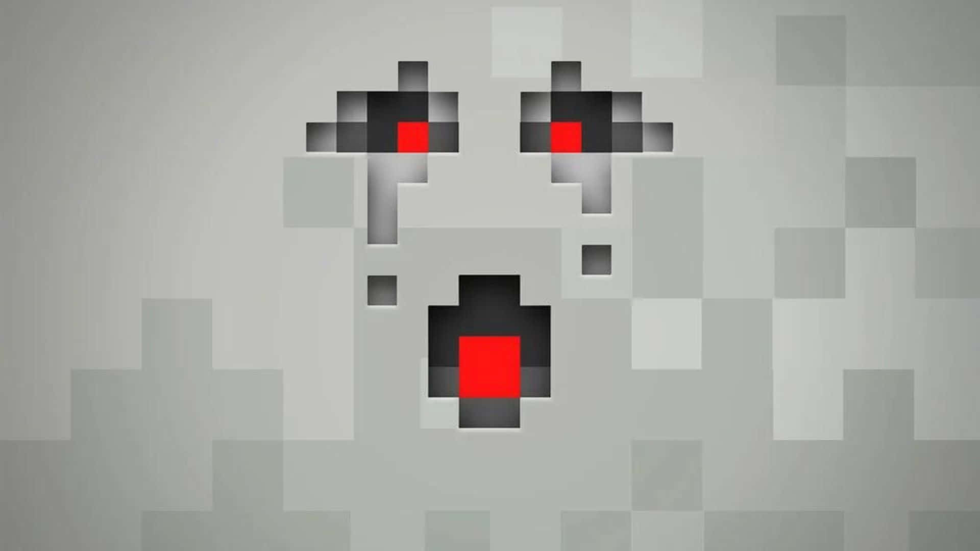 Minecraft Ghast, red eyes, red mouth, Full HD Desktop Wallpaper