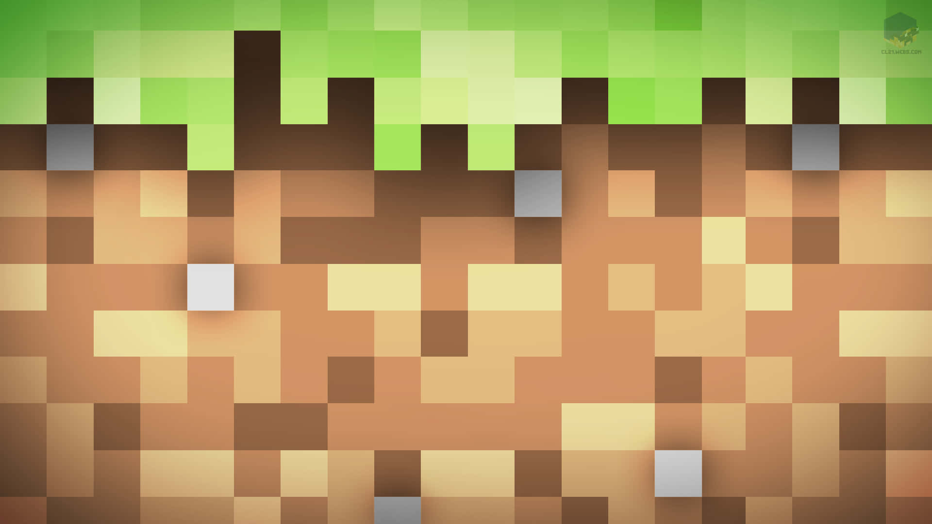 Minecraft Grass, pixelated cross-section, earth, Full HD Desktop Wallpaper
