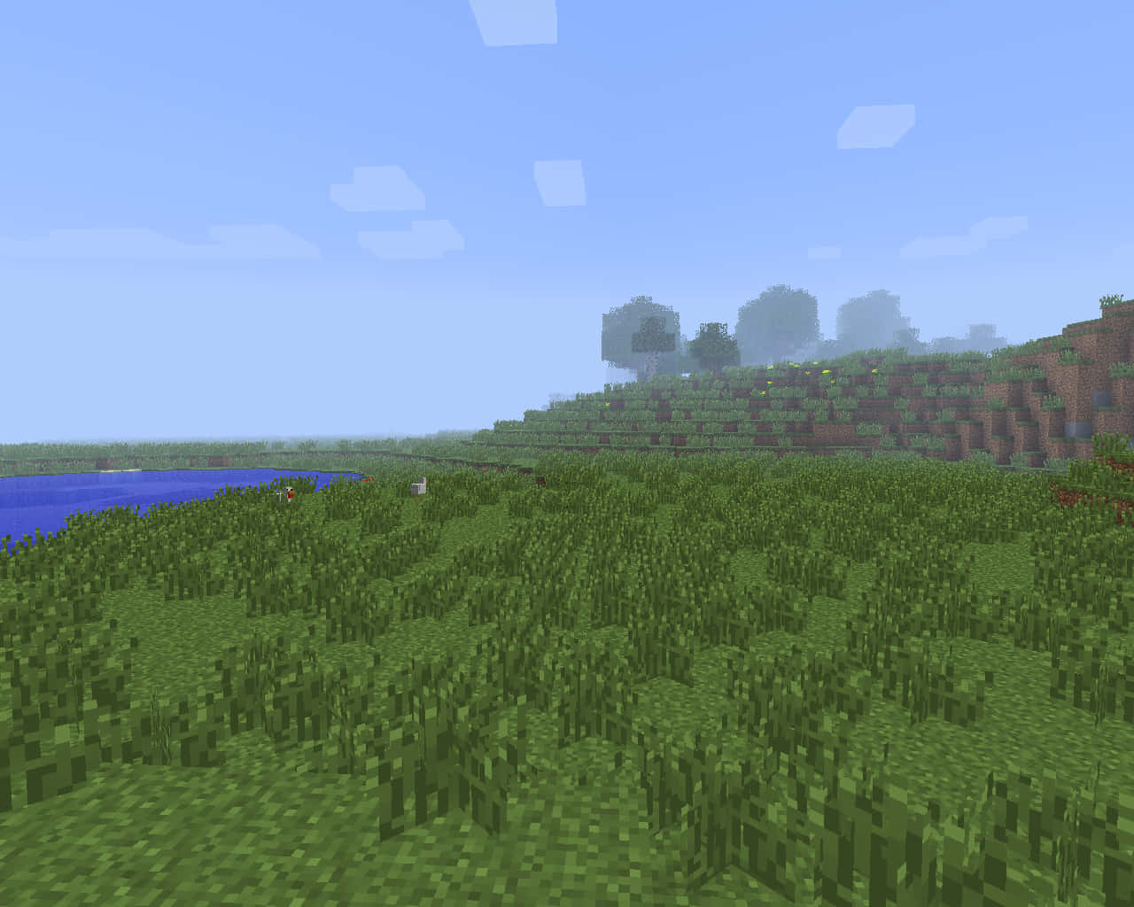 Minecraft, emerald-green sky, golden rays of sunlight, HD Desktop Wallpaper