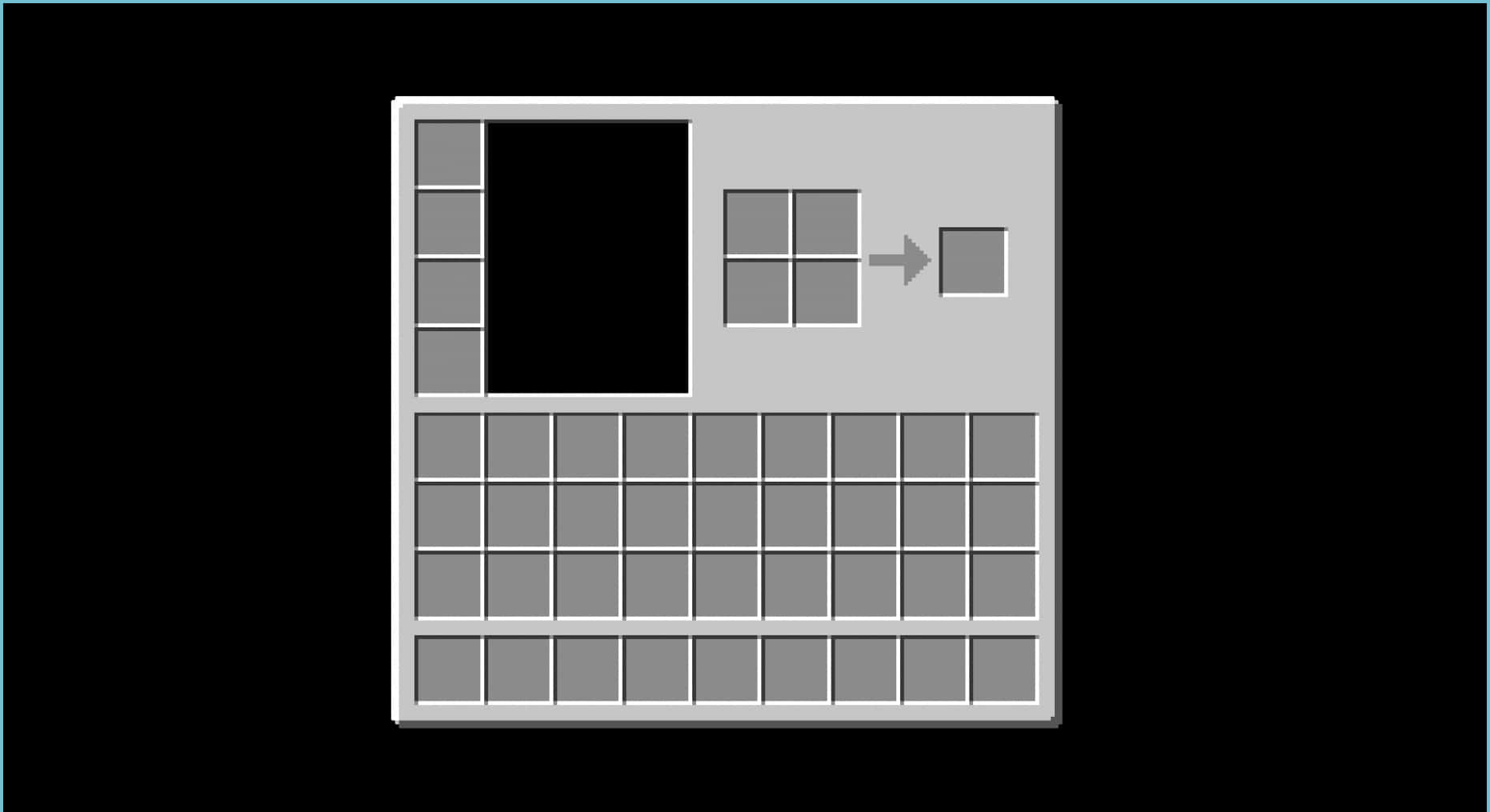 Minecraft, inventory screen, black slot, HD Desktop Wallpaper