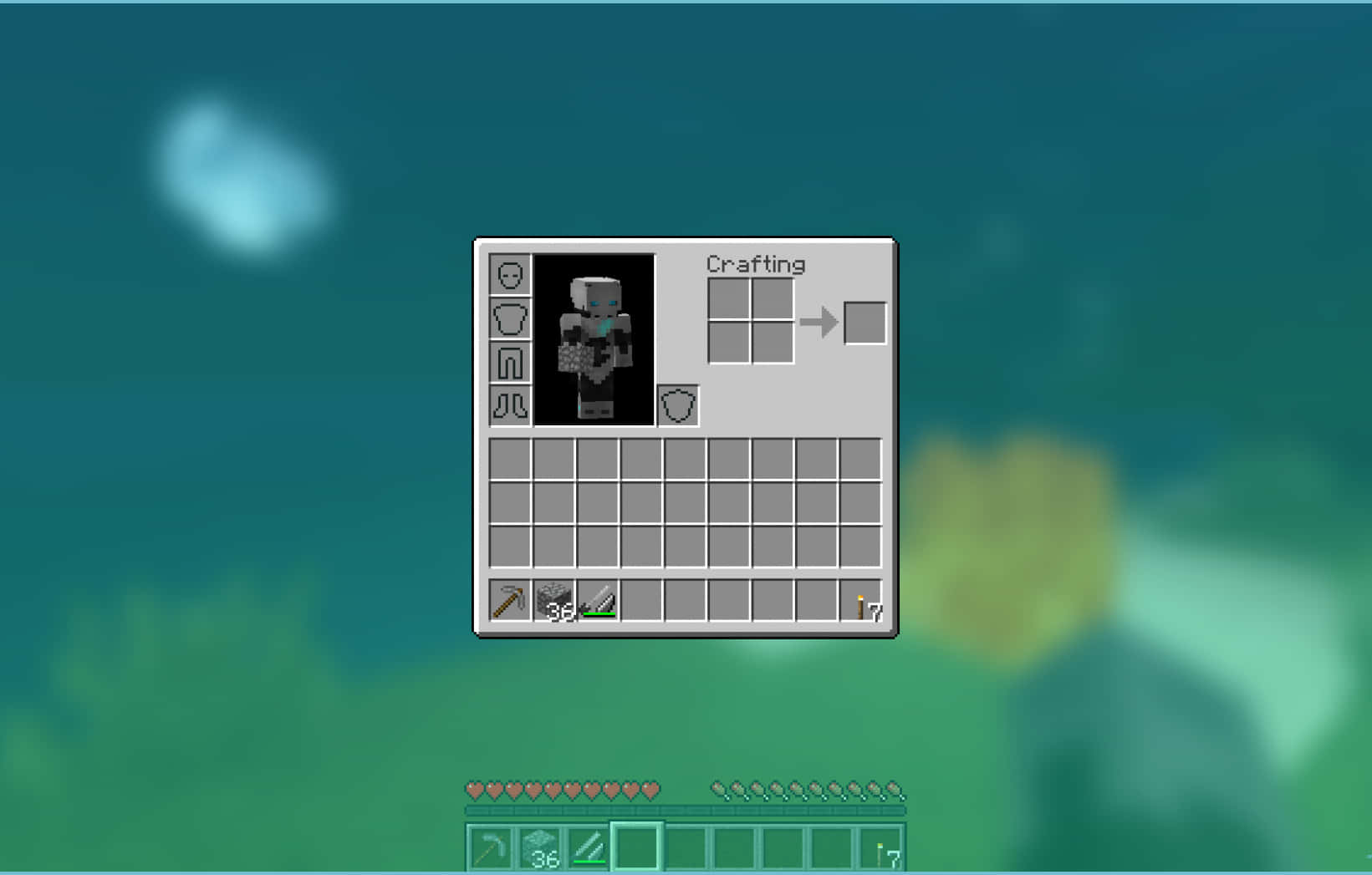 Minecraft, inventory screen, armor, HD Desktop Wallpaper