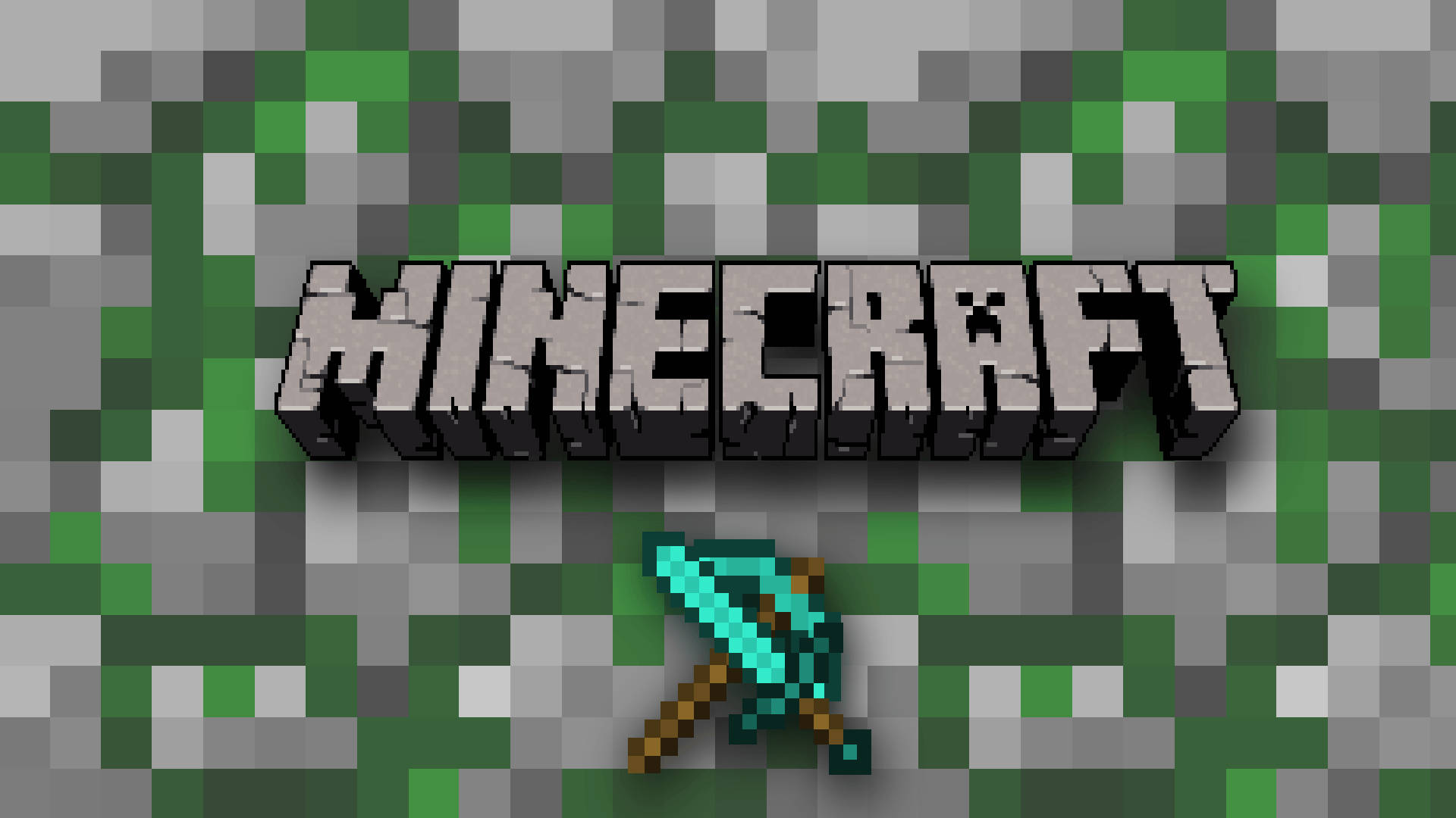 Minecraft, diamond sword, pixelated, Full HD Desktop Wallpaper