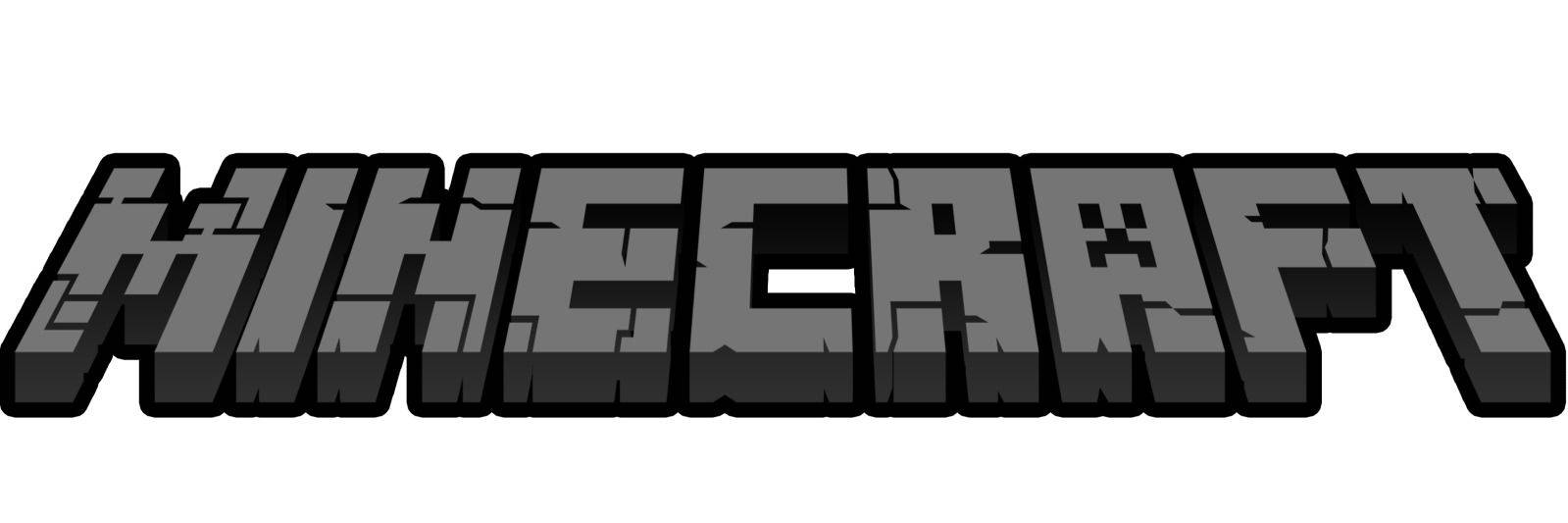 Minecraft Logo, blocky pixelated, gray letters, HD Desktop Wallpaper