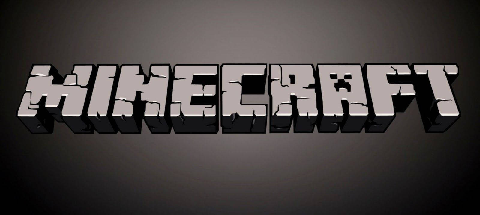 Minecraft Logo, blocky 3d letters, cracked texture, HD Desktop Wallpaper