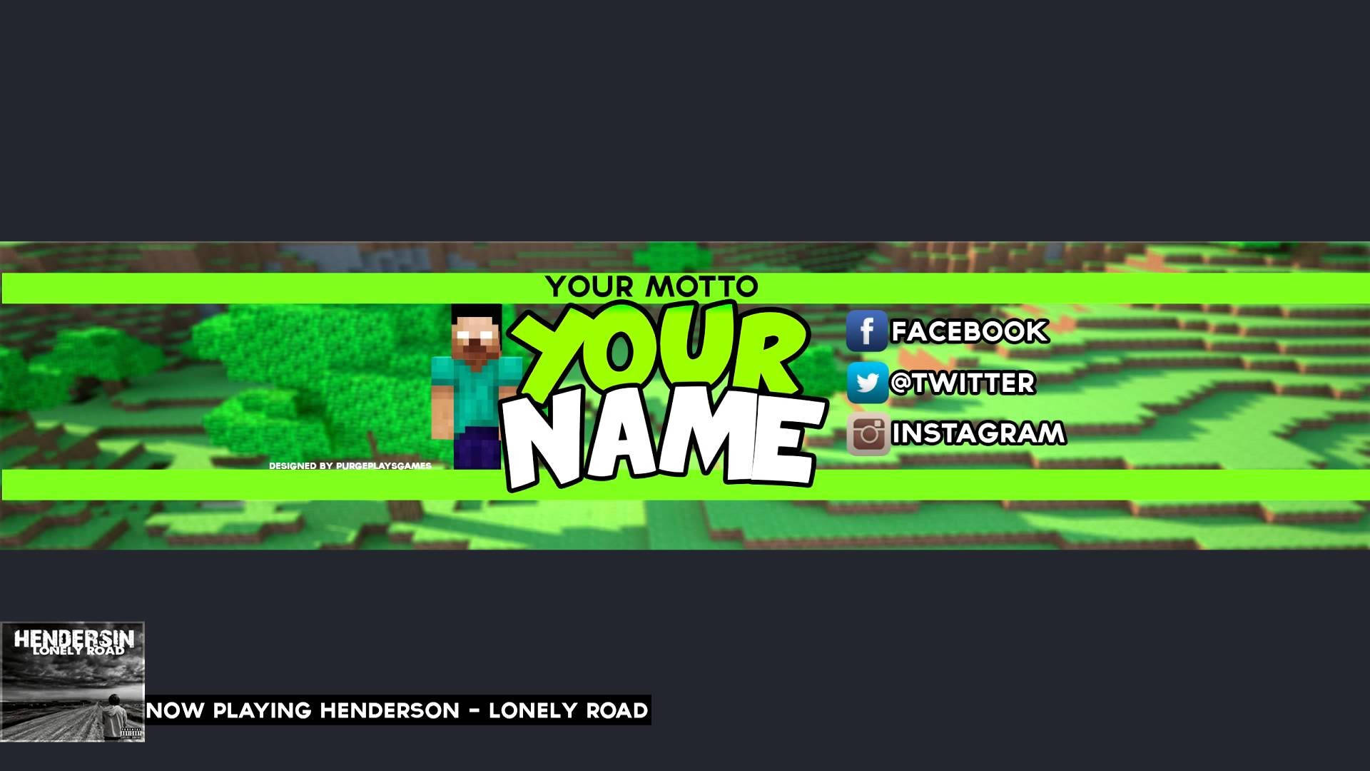 Minecraft, pixelated avatar, social media placeholders, Full HD Desktop Wallpaper