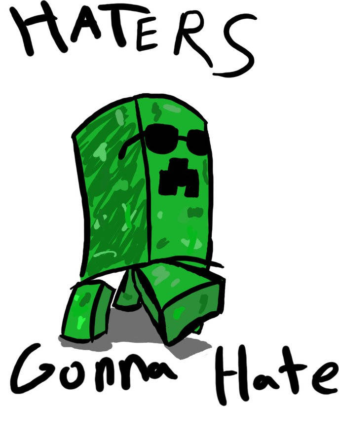 Minecraft, creeper, sunglasses, SD Phone Wallpaper