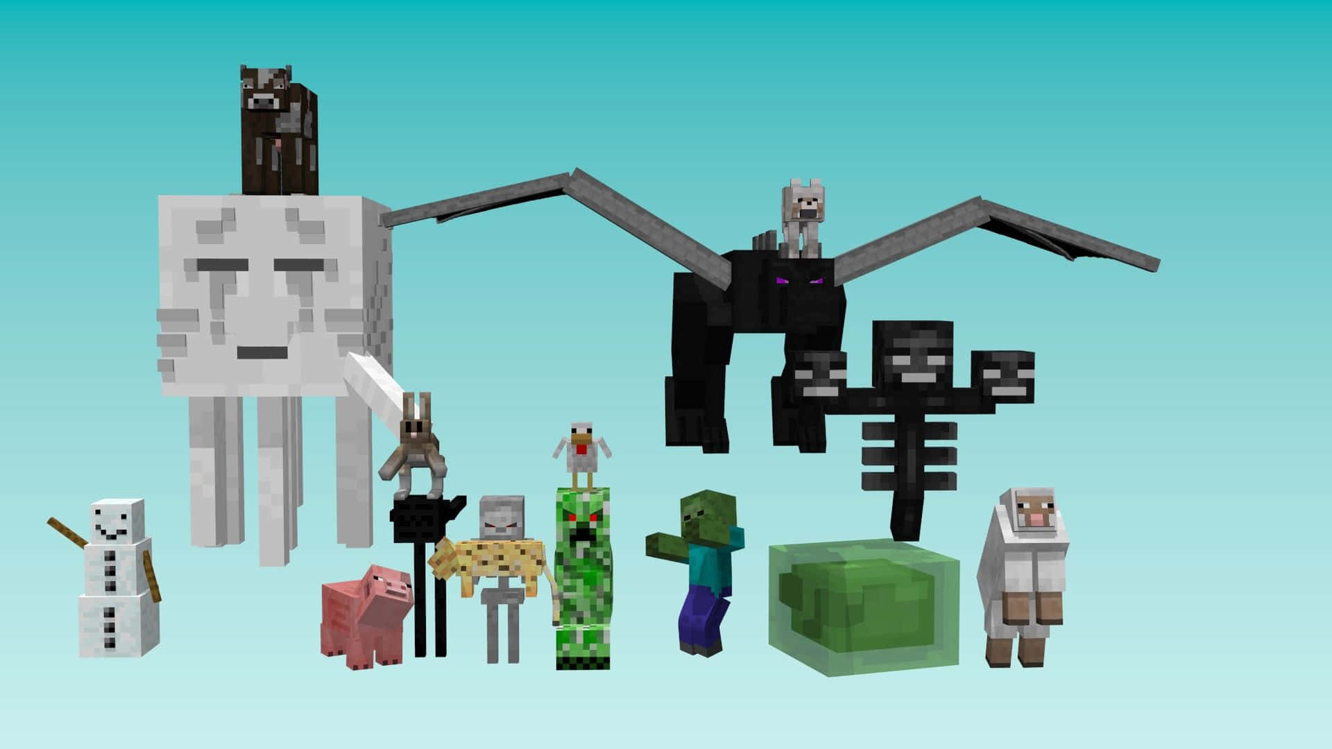 Minecraft, Minecraft Mobs, snow golem, Full HD Desktop Wallpaper