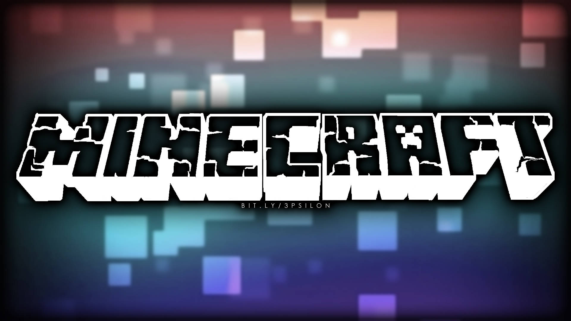 Minecraft, Minecraft logo, blocky white letters, Full HD Desktop Wallpaper