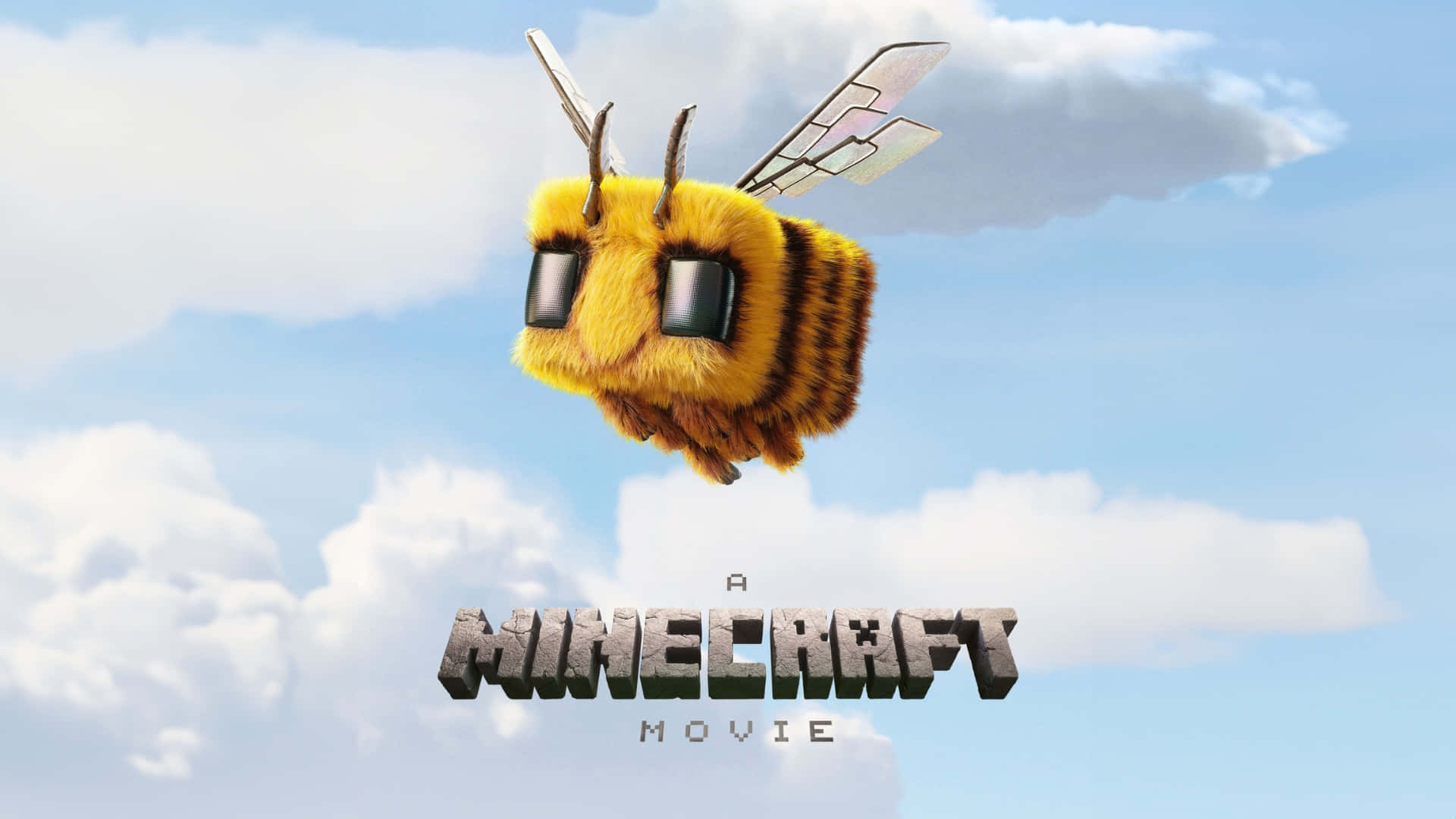 Minecraft Movie, bee character, blocky, Full HD Desktop Wallpaper