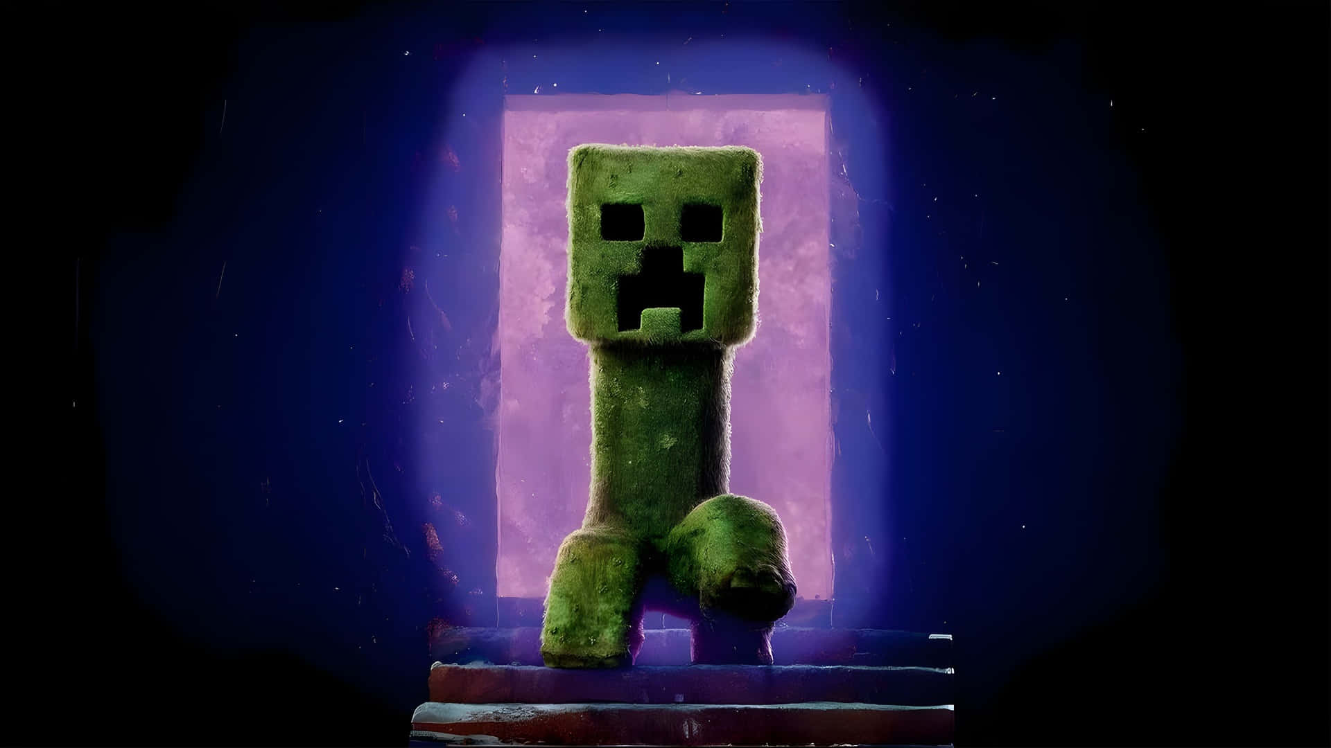 Minecraft Movie, creeper, green blocky creeper, Full HD Desktop Wallpaper