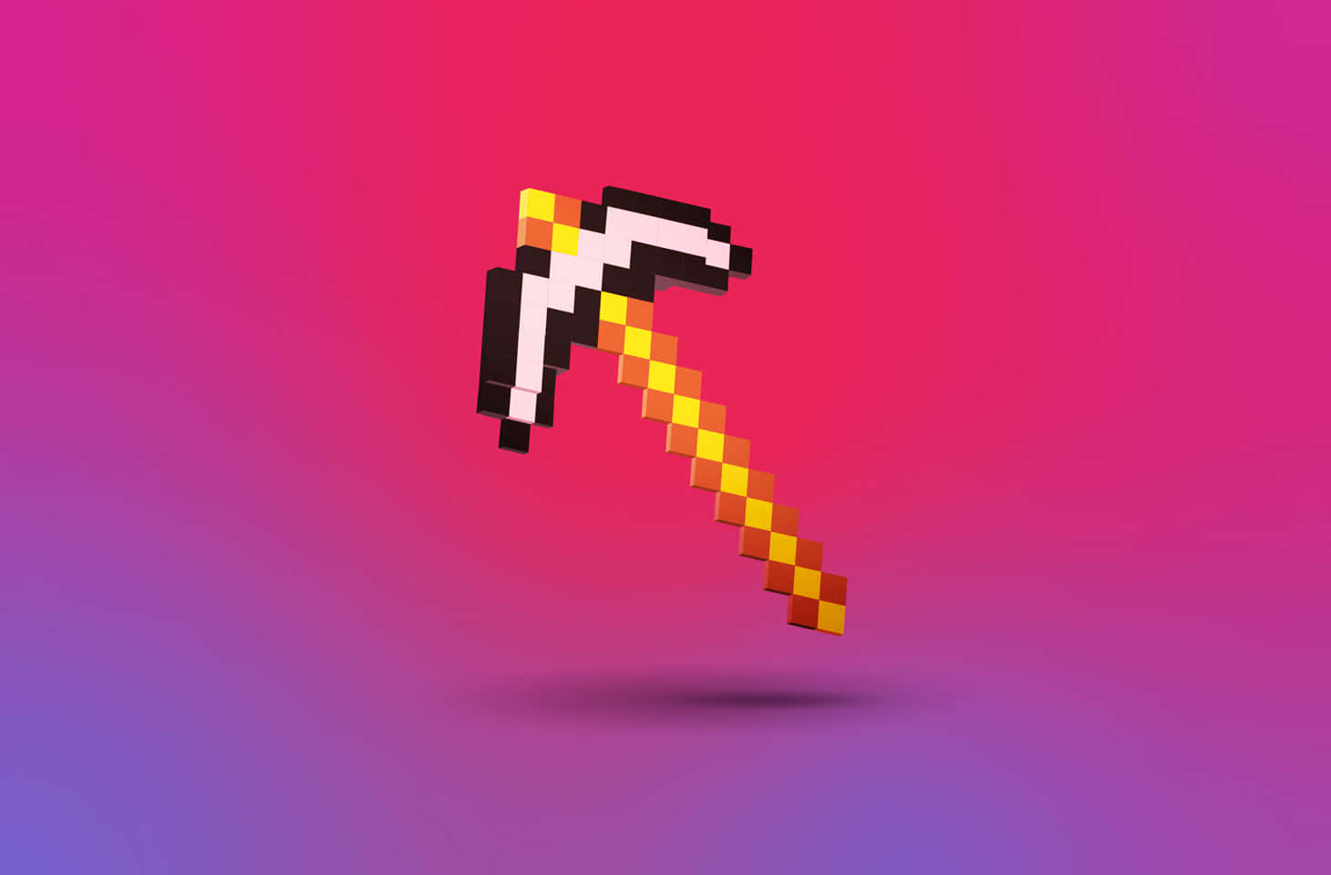 Minecraft, Nether, golden pickaxe, HD Desktop Wallpaper