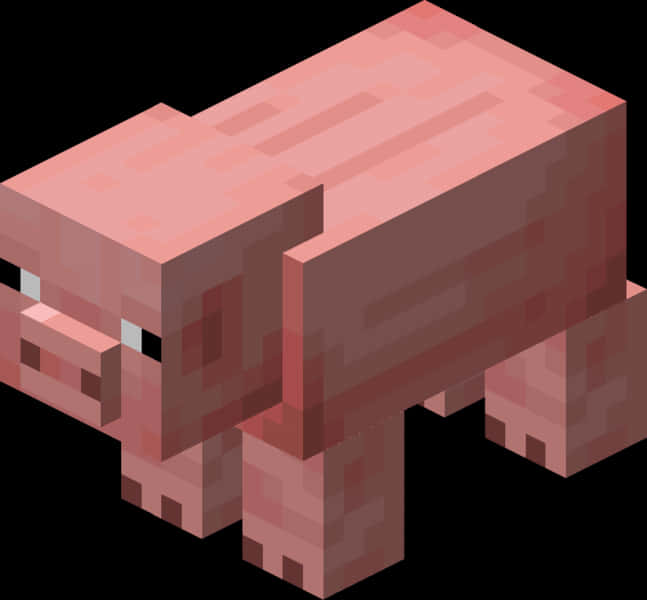 Minecraft Pig, pixelated, pink, SD Desktop Wallpaper