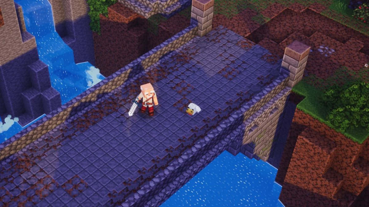 Minecraft, pixelated, sheep, SD Desktop Wallpaper