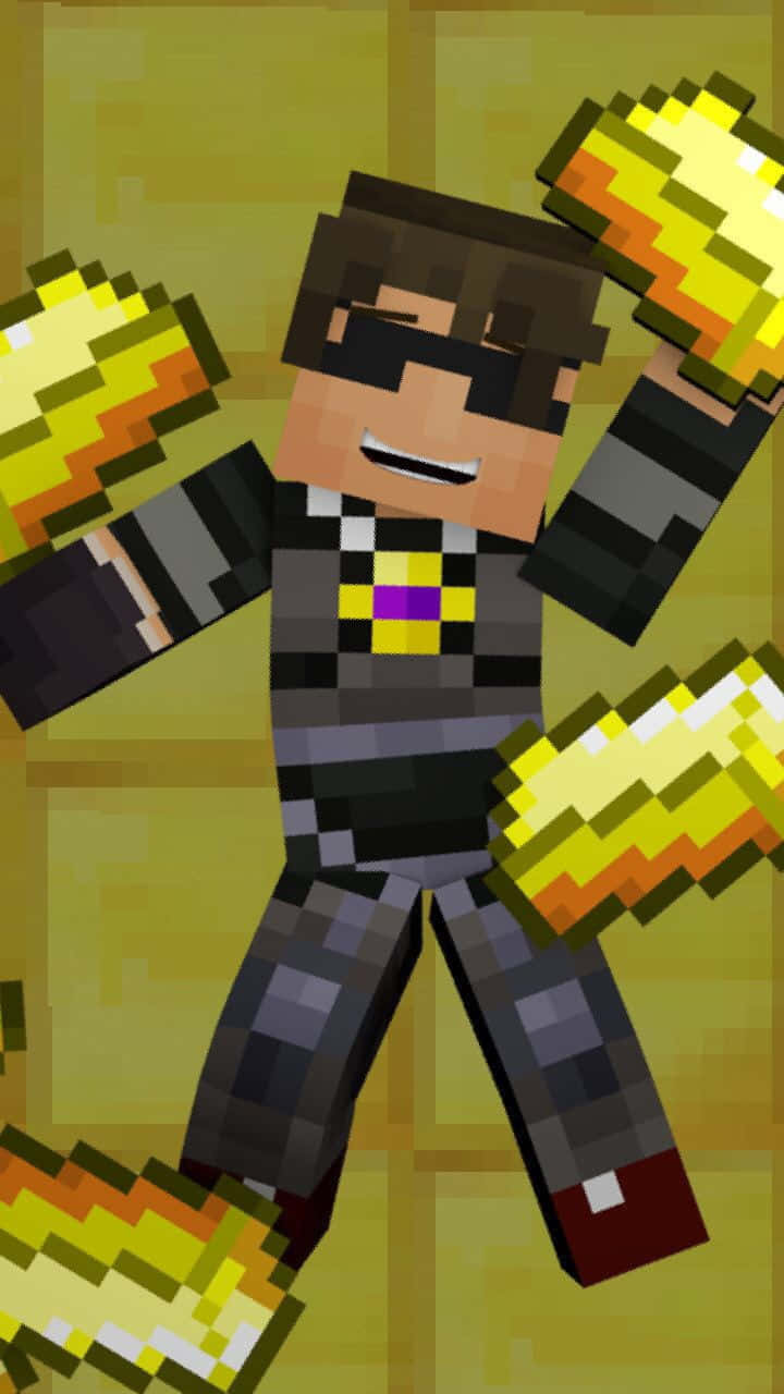 Minecraft, sunglasses, checkered shirt, HD Phone Wallpaper