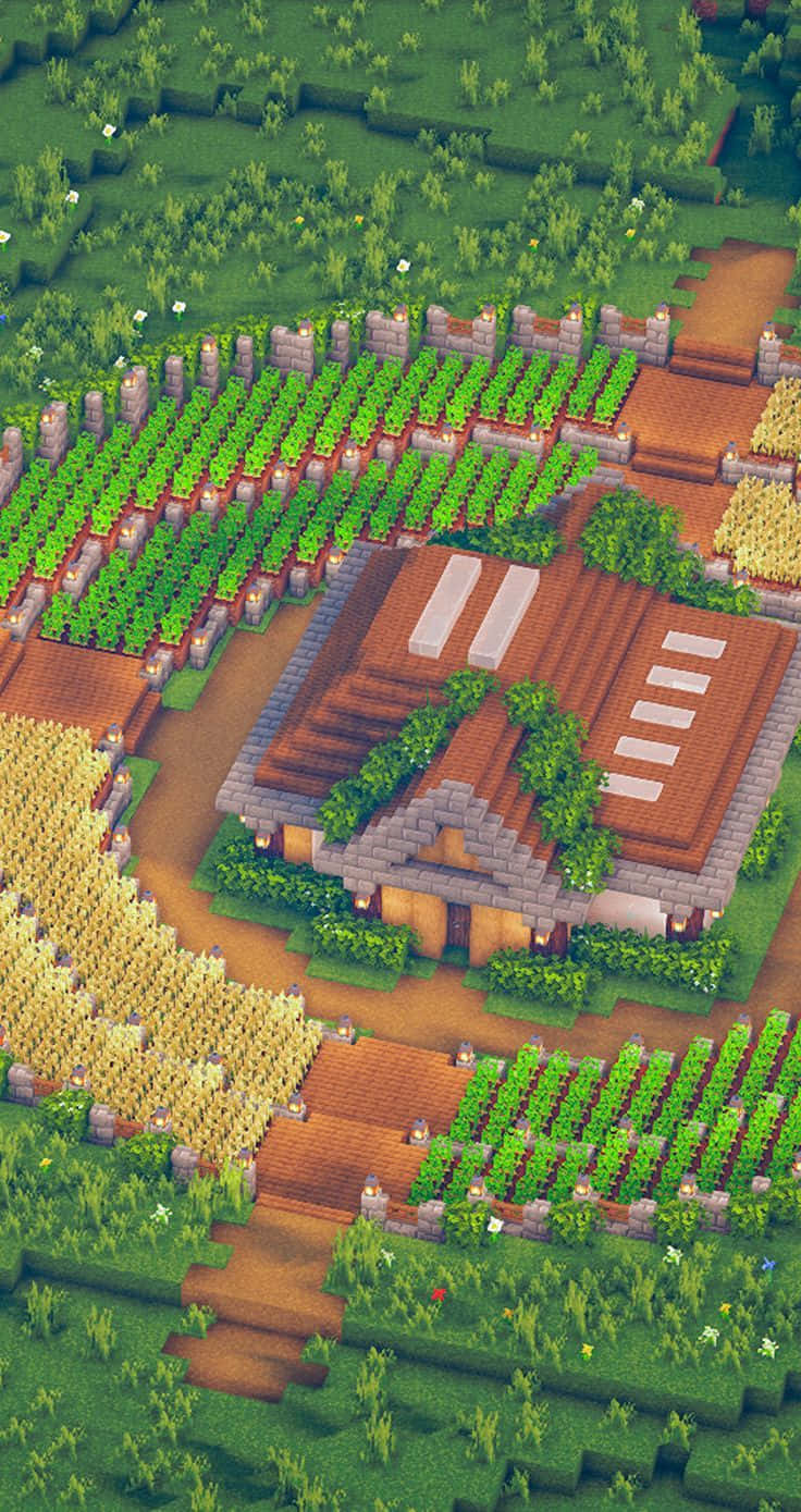 Minecraft, stone house, tiled roof, HD Phone Wallpaper