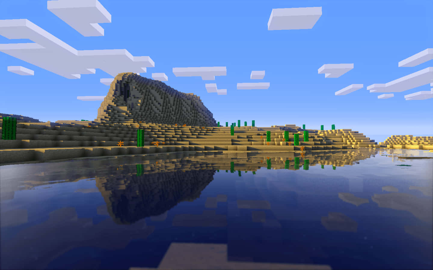 Minecraft, 1440 x 900, mountain, HD Desktop Wallpaper