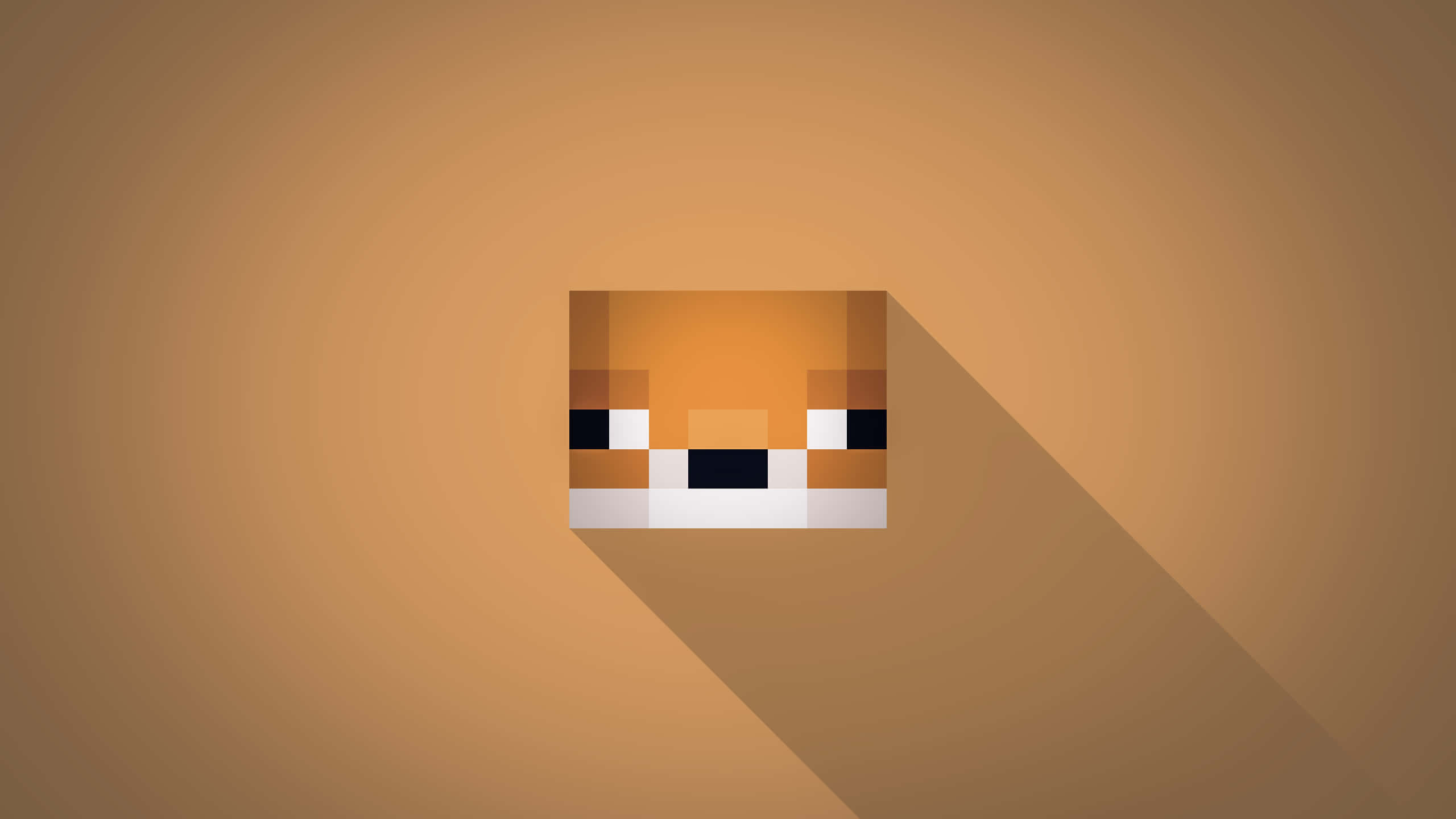 Minecraft, fox face, pixelated, 2K Desktop Wallpaper
