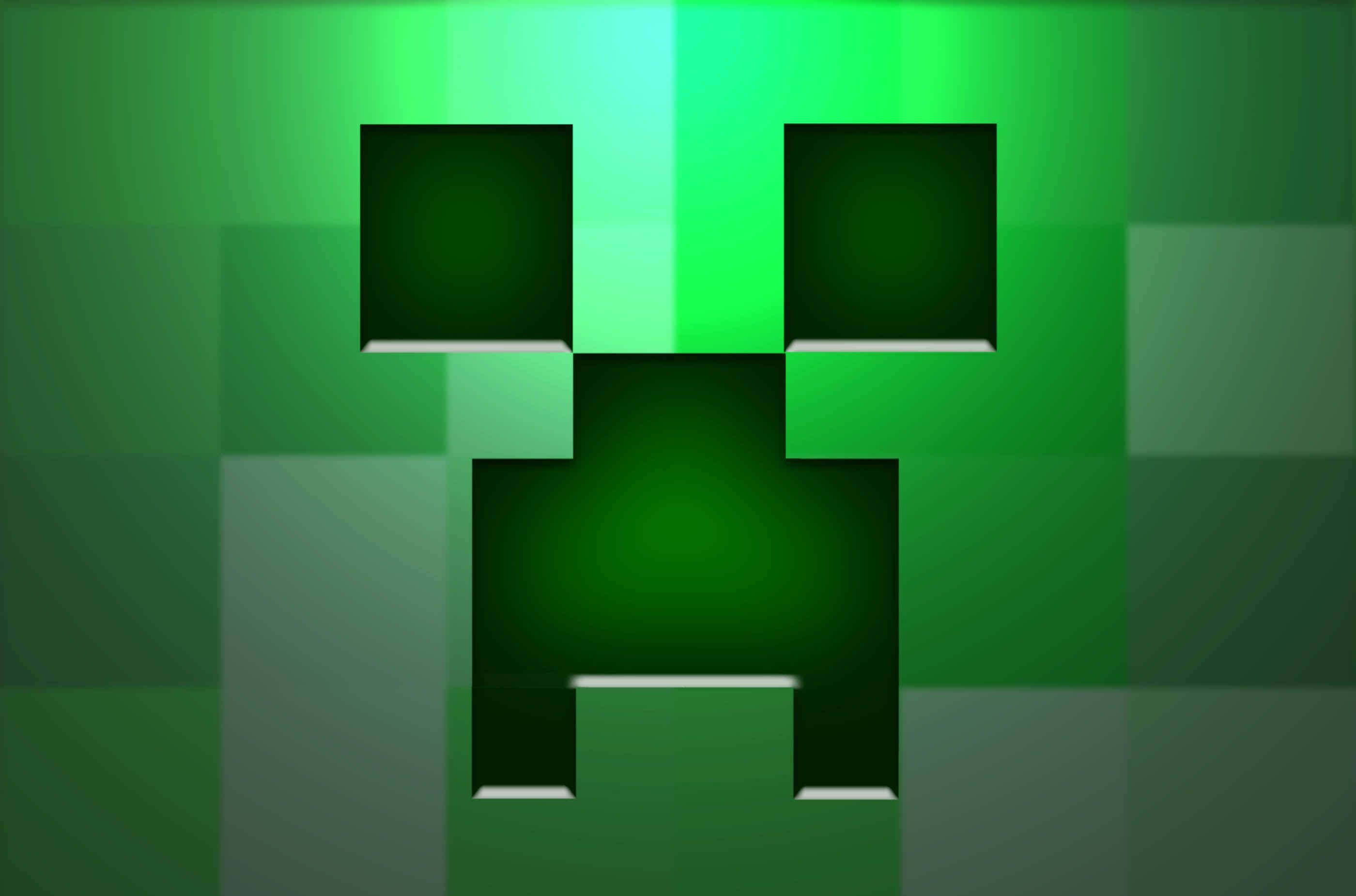Minecraft, creeper, green creeper face, 2K Desktop Wallpaper