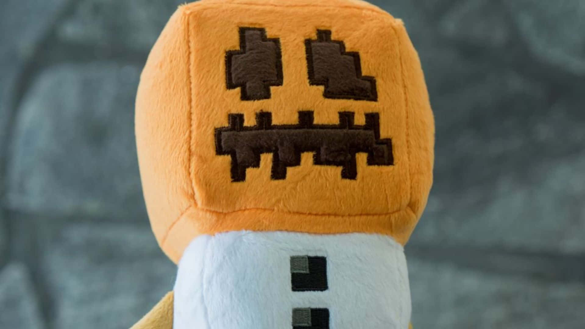Minecraft Snow Golem, plush, pumpkin head, Full HD Desktop Wallpaper