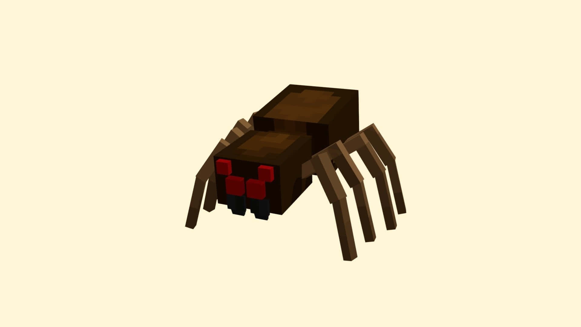 Minecraft Spider, red eyes, brown legs, Full HD Desktop Wallpaper